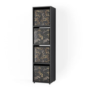 Vicco Scaffale Nero 142.5 x 36.2 cm con 2 scatole pieghevoli opt.2