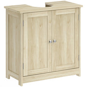 Mobile sottolavabo bagno con 2 ante e ripiano, 60x30x60 cm, chêne