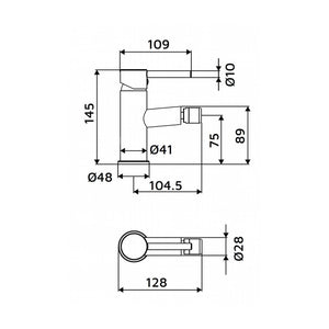 Miscelatore Bidet Serie Cross