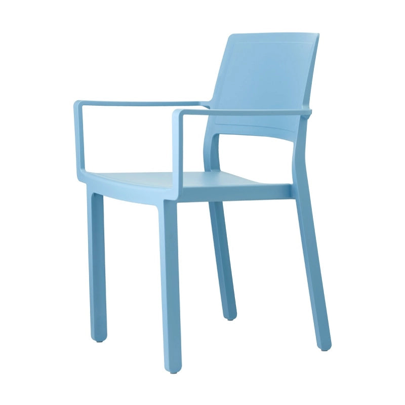 SET 4 SEDIE KATE CON BRACCIOLI TECNOPOLIMERO SCAB DESIGN - Azzurro 62