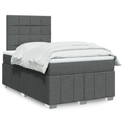 Giroletto a Molle con Materasso Grigio Scuro 120x190cm Tessuto