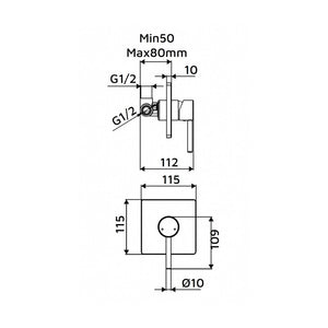 Miscelatore Incasso Doccia Serie Cross