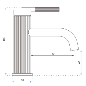 Rubinetto Da Lavabo Rea Serra Brush Gold Low