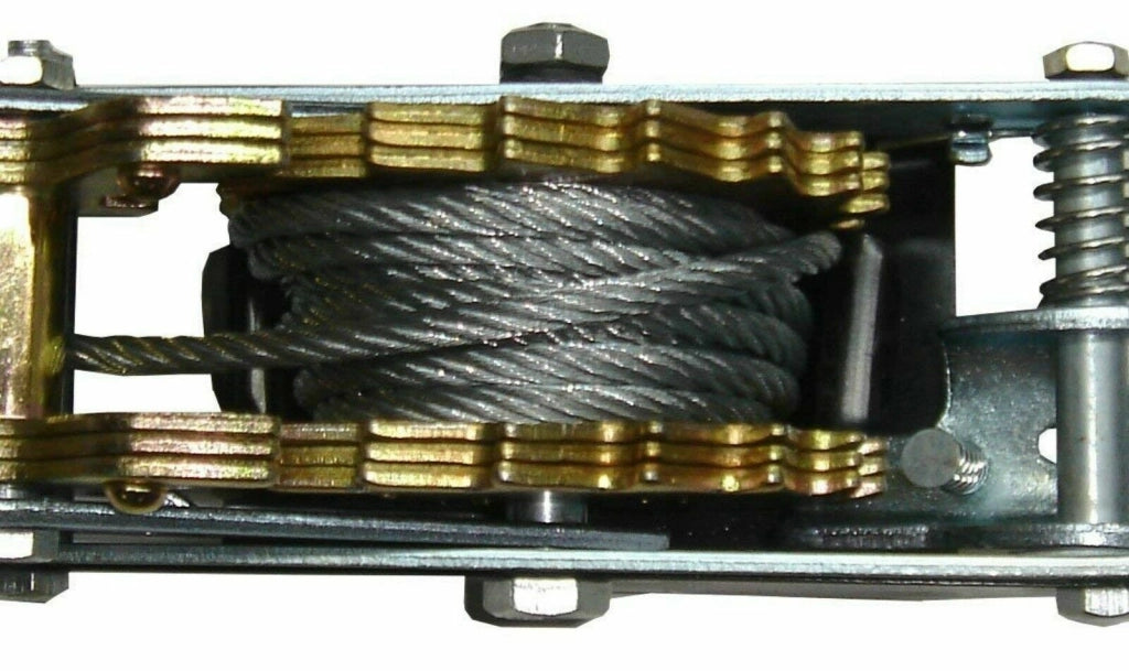Paranco Verricello Argano Manuale Gancio Traino 4 Ton 4000 KG Fune Cavo Acciaio