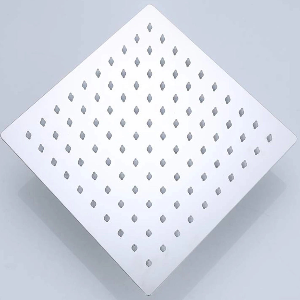 Soffione doccia quadrato in acciaio 20 25 30 40, misura 25x25