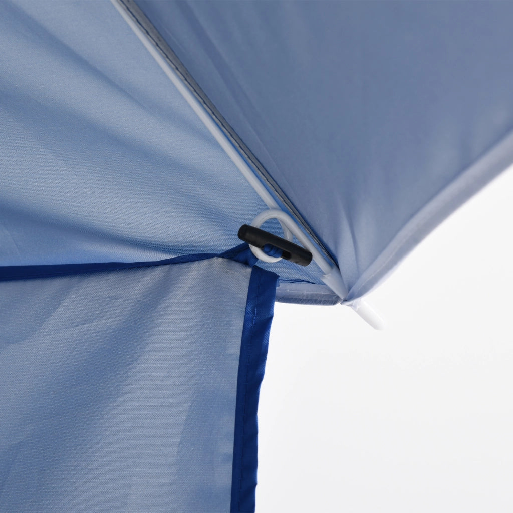 Parasol Beach Umbrella Sunshade con Sidewall Beach Polyester Blue 2.2 x H2.2m