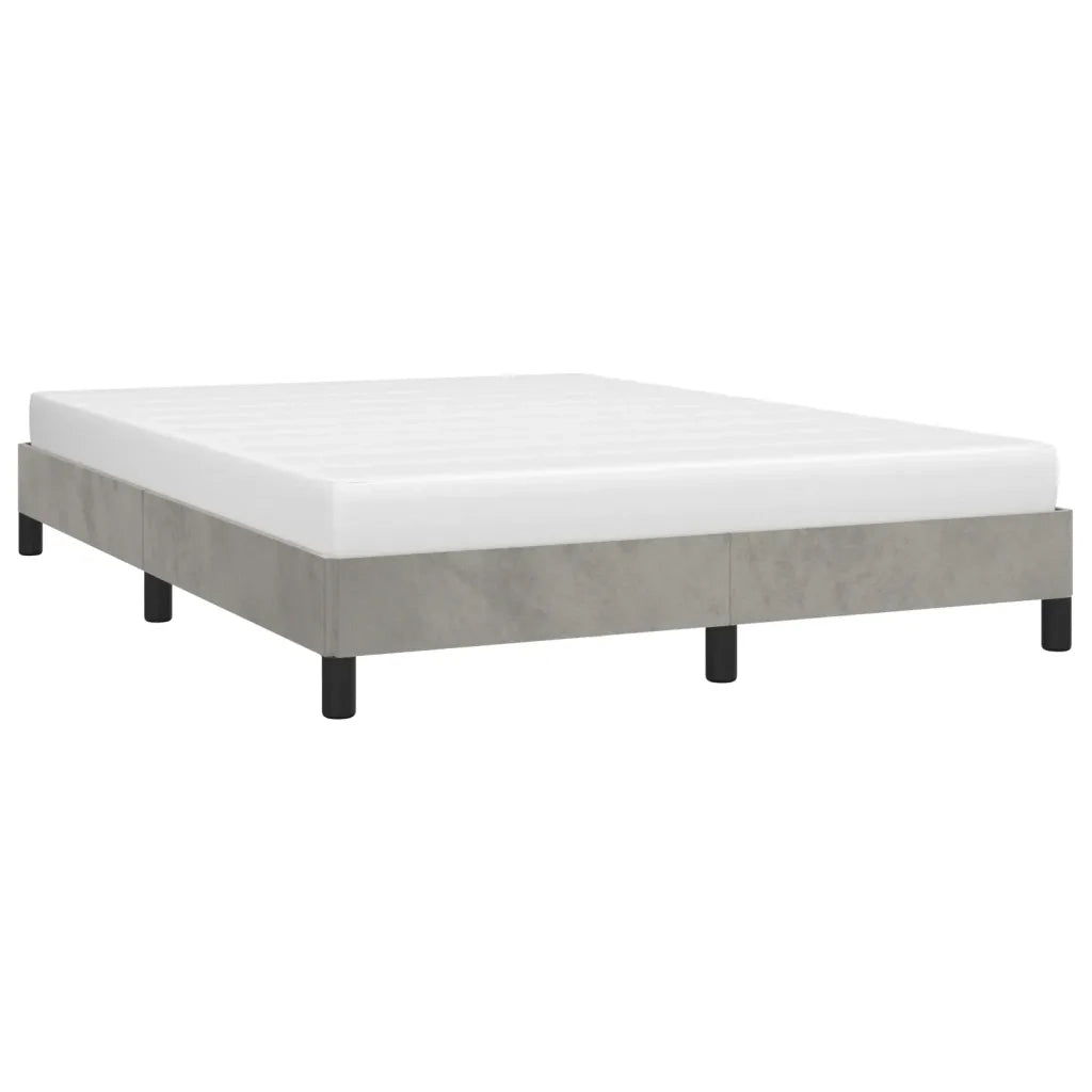 Giroletto senza Materasso Grigio Chiaro 140x190 cm Velluto 346970