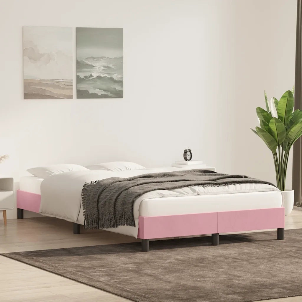 Giroletto senza Materasso Rosa 120x220 cm Velluto 4101402