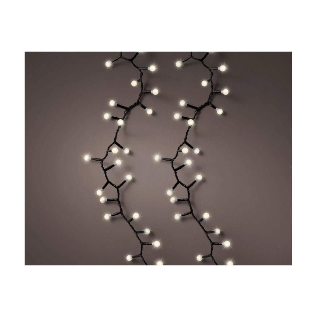 Luci LED Cherry Light nero/bianco caldo 1100cm 8Funz OUT