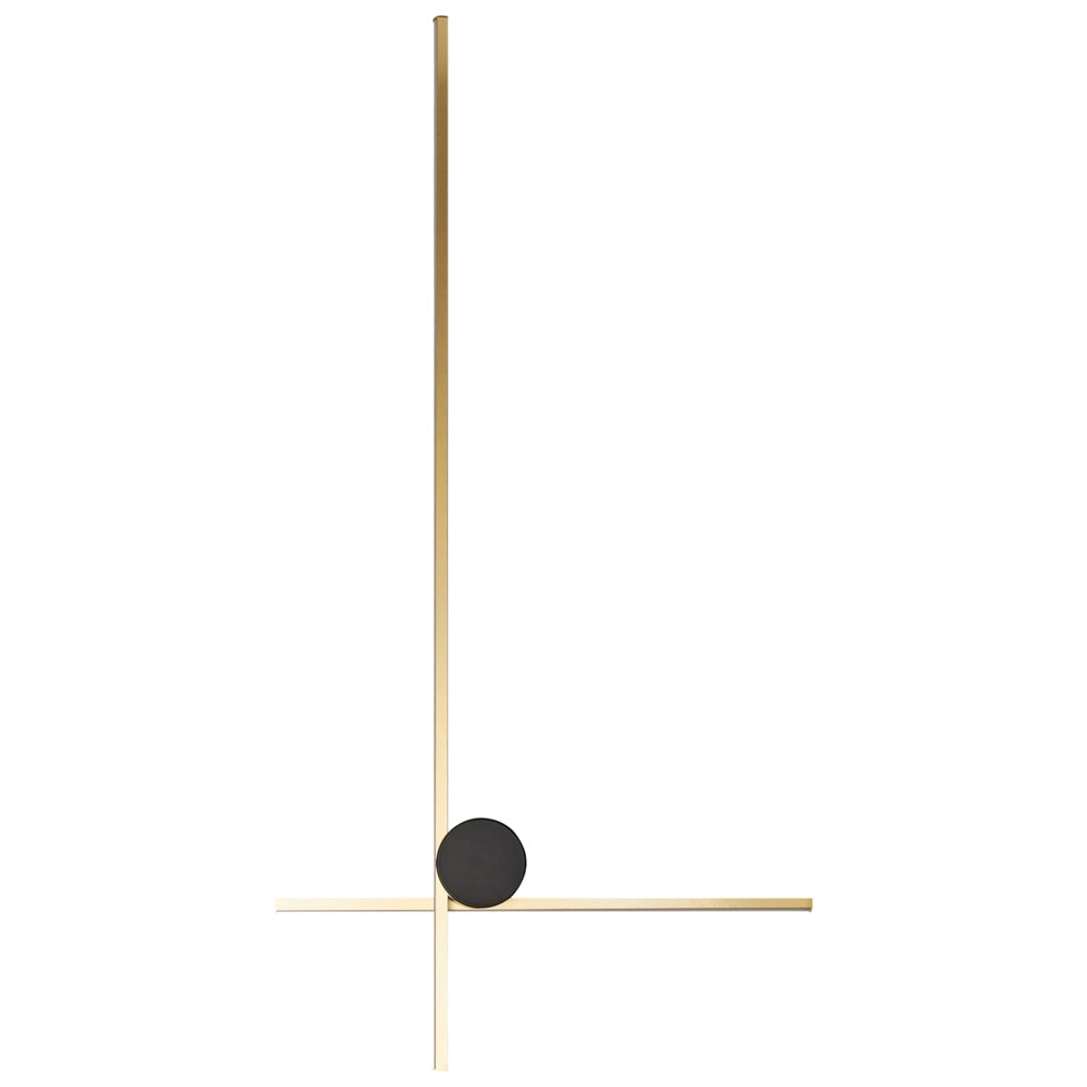 Lampada da parete a LED Oro Alluminio Nero Ferro Base 90 cm Luce Illuminazione Camera da letto Soggiorno Design Moderno