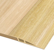 Striscia di transizione in PVC, 1M * 7CM, profilo di transizione autoadesivo per differenze di altezza di pavimento, striscia di copertura per pavimenti in parquet e laminato (colore legno chiaro, per spessori da 15mm a 20mm)