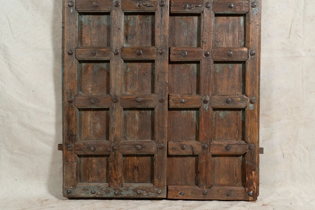 Biscottini Porta portone in legno massello e ferro da interno o da esterno vecchia e antica medievale scorrevole