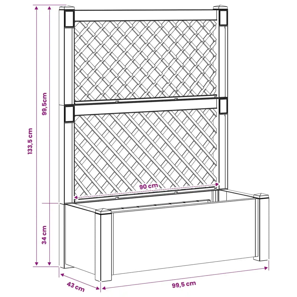 Vaso Grande con Direzione Grigio 99,5 x 43 x 133,5 cm PP 42041723