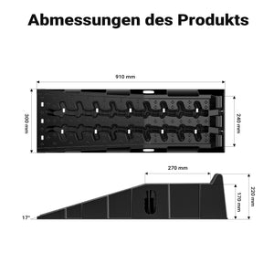 Cunei livellatori auto veicoli 2 pz. max 5 t Rampa di livellamento in plastica