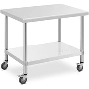 Tavolo da lavoro professionale da cucina Premium 70 x 100 cm 155 kg acciaio inox 14_0010025
