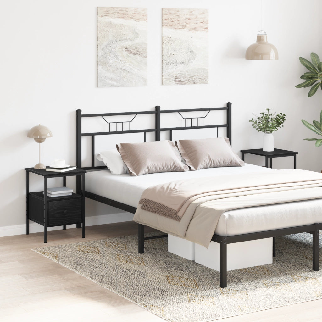 Comodini 2 pcs Rovere Nero 34x36x50 cm Legno ingegnerizzato