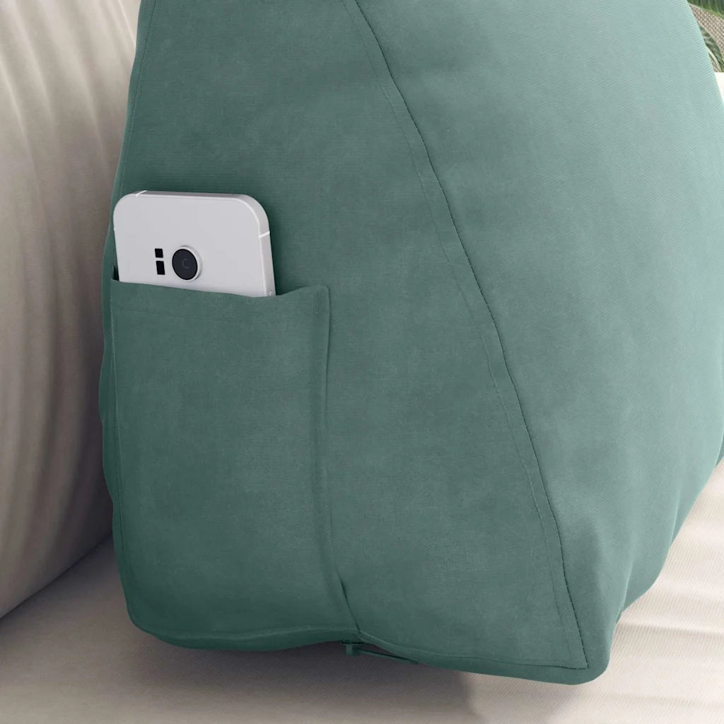 Cuscino per Schiena Verde Mare 45 x 20 x 35 cm Tessuto in Cords 42015029