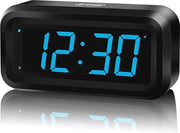 Alarme Digitale con Alimentazione Senza Fili - Display LED da 1,2 Pollici, Illuminazione Regolabile, Funzione Snooze, Ideale per Viaggi e Casa