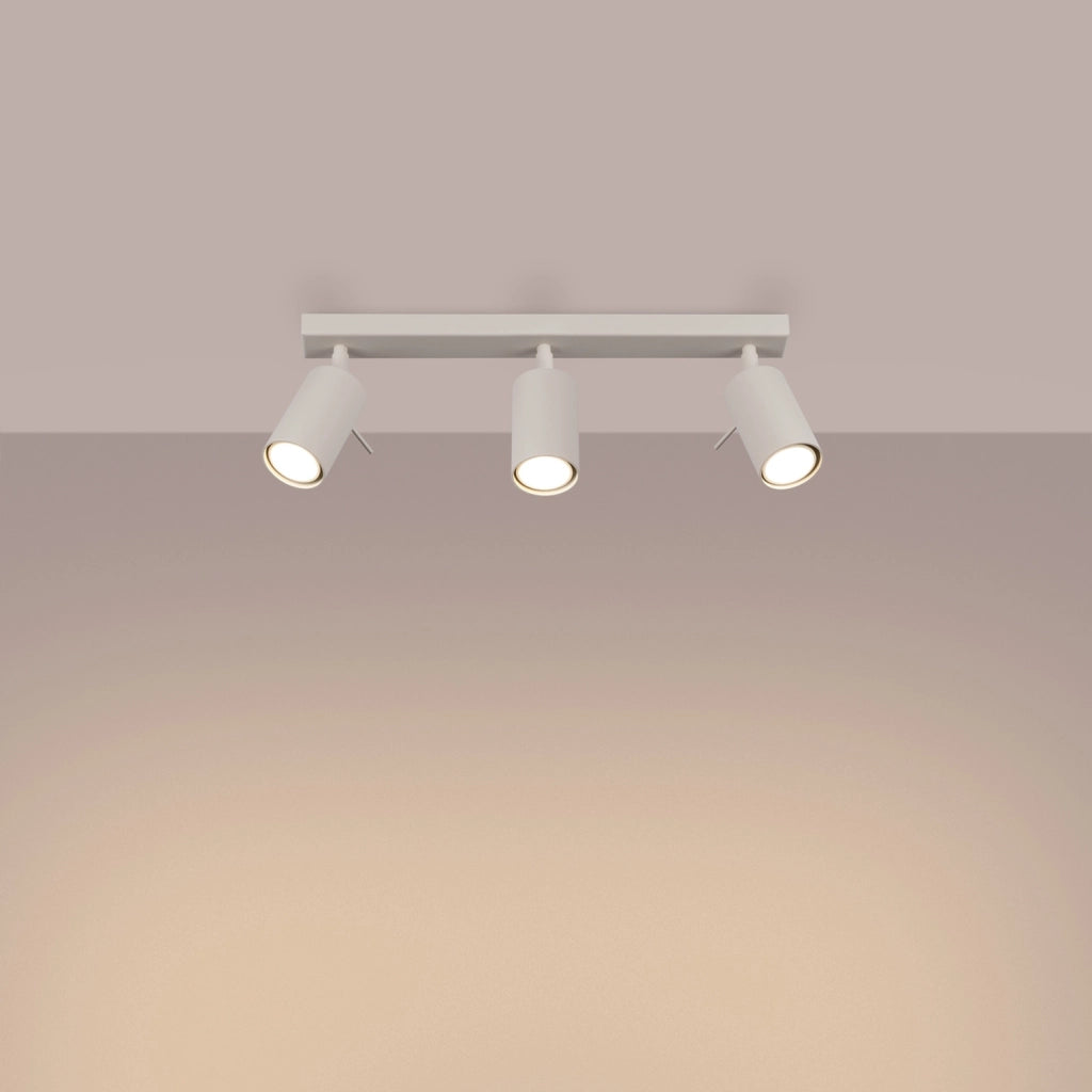 Plafoniera beige minimalista barra 45cm 3 GU10 Pure Lume