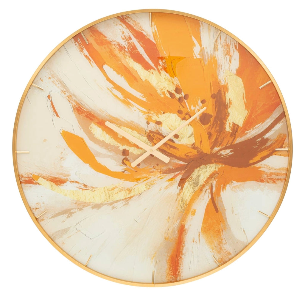 Orologio da Parete Toply 5x80x5 cm in Vetro MDF e Metallo Multicolor