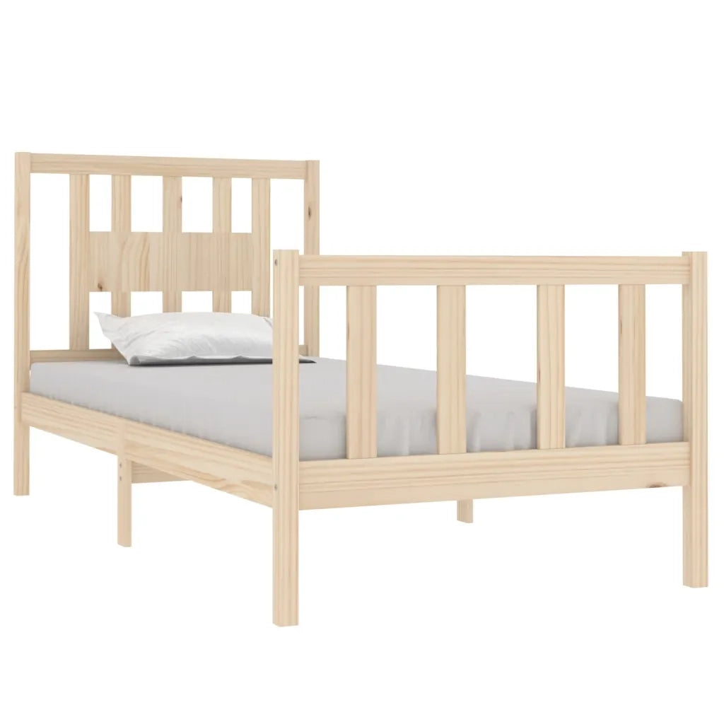 Giroletto-Struttura Letto in Legno Massello 90x190 cm Single 838160