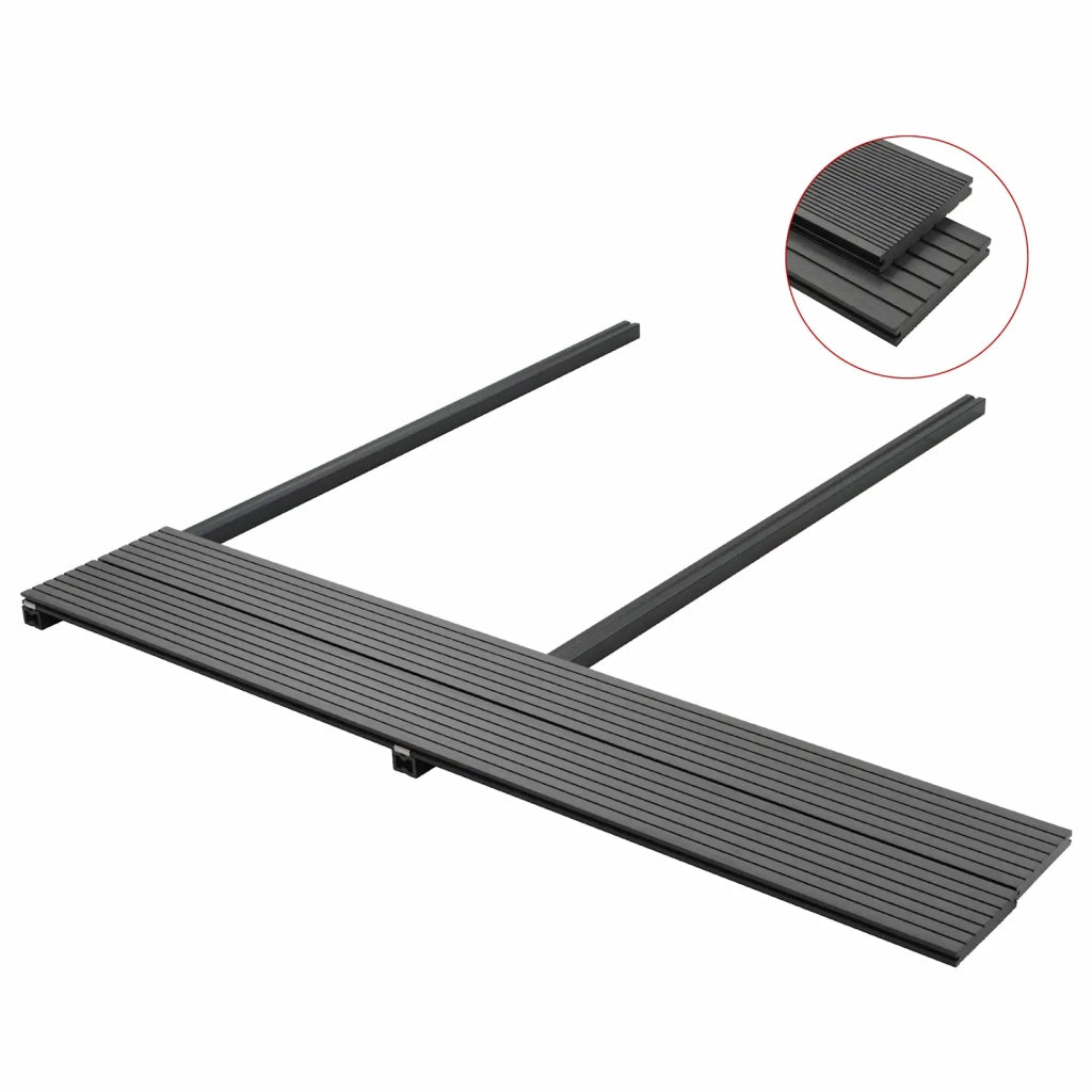 Pavimento da Deck 48 pcs Grigio WPC