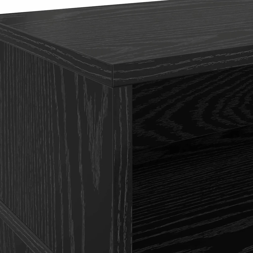 Scrivania Rovere nero 200 x 55 x 91 cm Legno multistrato 3365616