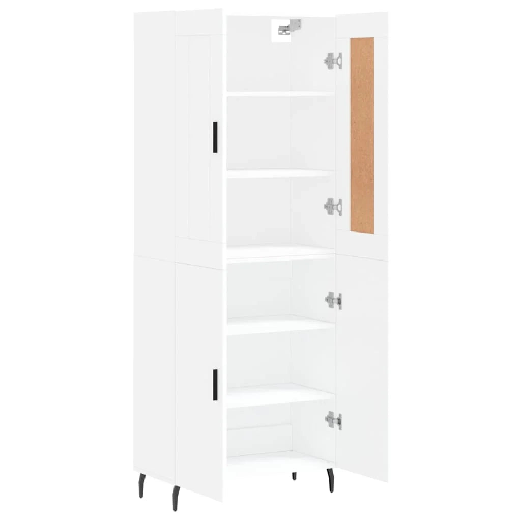 Buffet credenza cassettiera armadio mobile contenitore organizer cucina soggiorno salotto alto 69,5 x 34 x 180 cm legno ingegnerizzato bianco 02_0032594