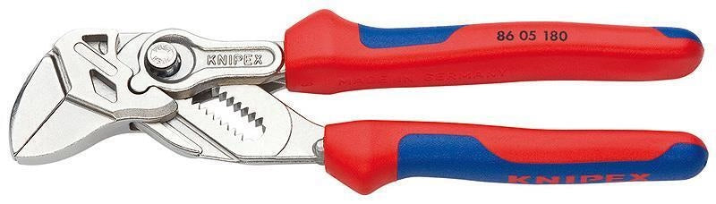 KNIPEX 86 05 180 Pinza Chiave Regolabile con Ganasce Parallele e Sistema a Cricchetto colore Cromato