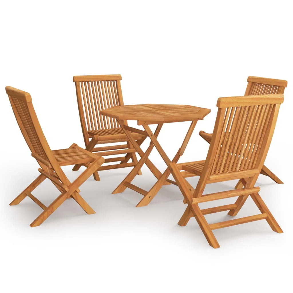 Set di mobili da giardino mobili da esterno 5 pezzi legno massello di teak 02_0016578