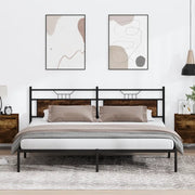 Giroletto senza Materasso Rovere Fumo 193x203 cm in Truciolato