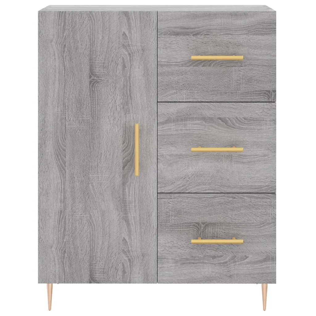 Credenza Grigio Sonoma 69,5x34x180 cm in Legno Multistrato 3195897