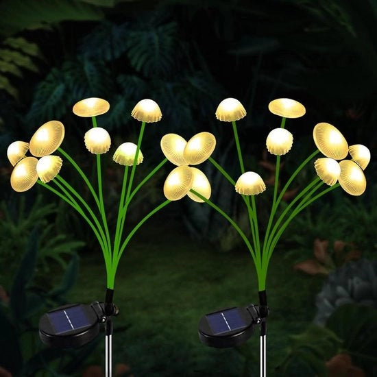 Lanterne Solari Acquaprotette a forma di Funghi di Medusa per Decorazione di Giardino Oscillante