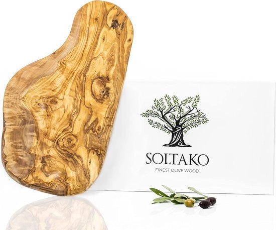 Piastra di taglio rettangolare robusta in olivo - 43 cm - Ideale per carne e pane