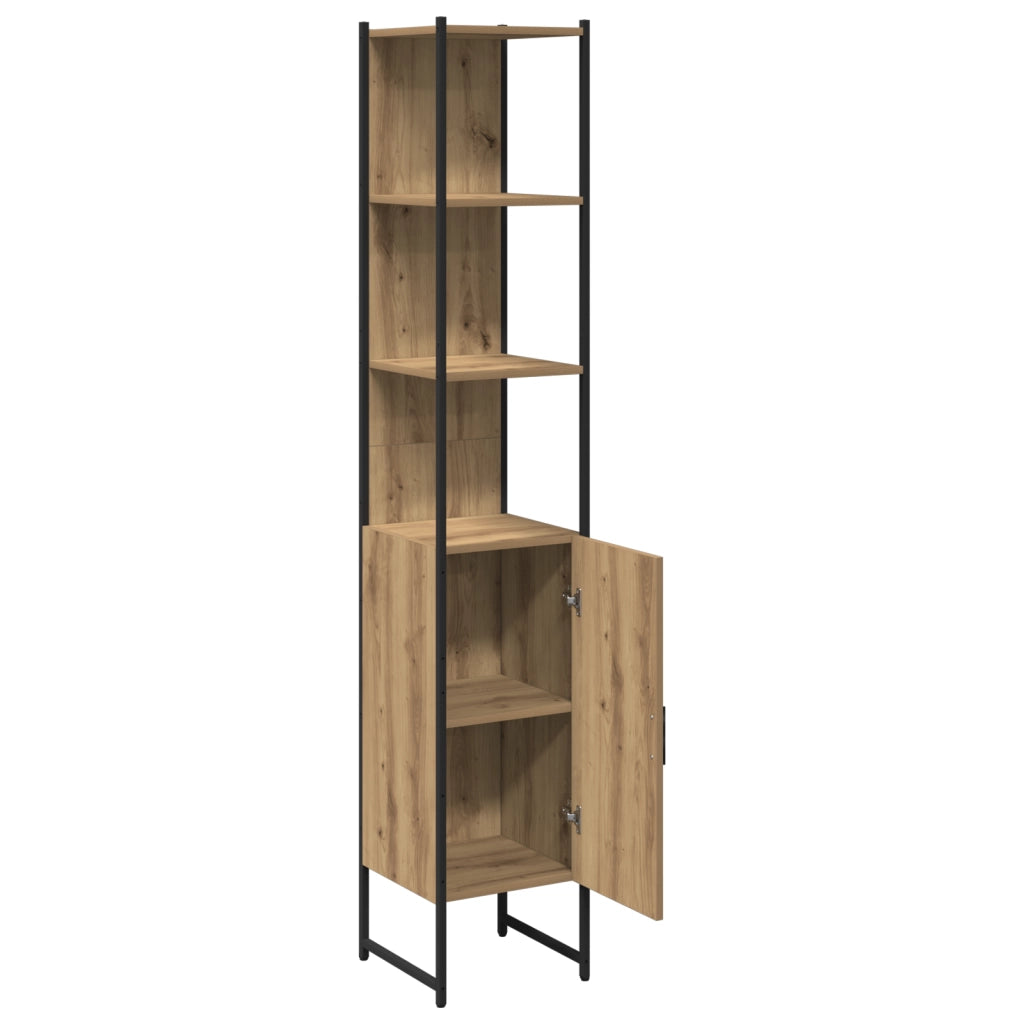 Armadio da bagno  Rovere Artigianale 33x33x185,5 cm Legno ingegnerizzato