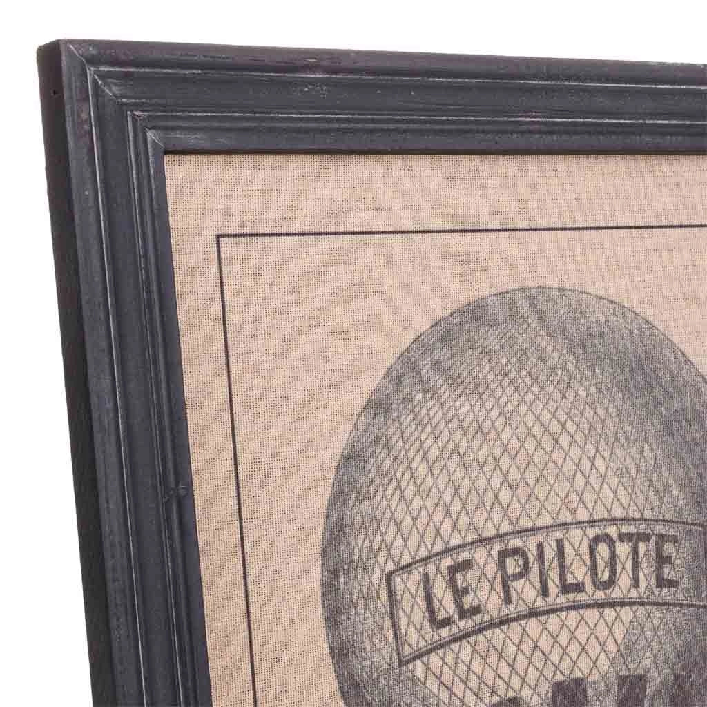 Cornice in legno e tessuto stampato