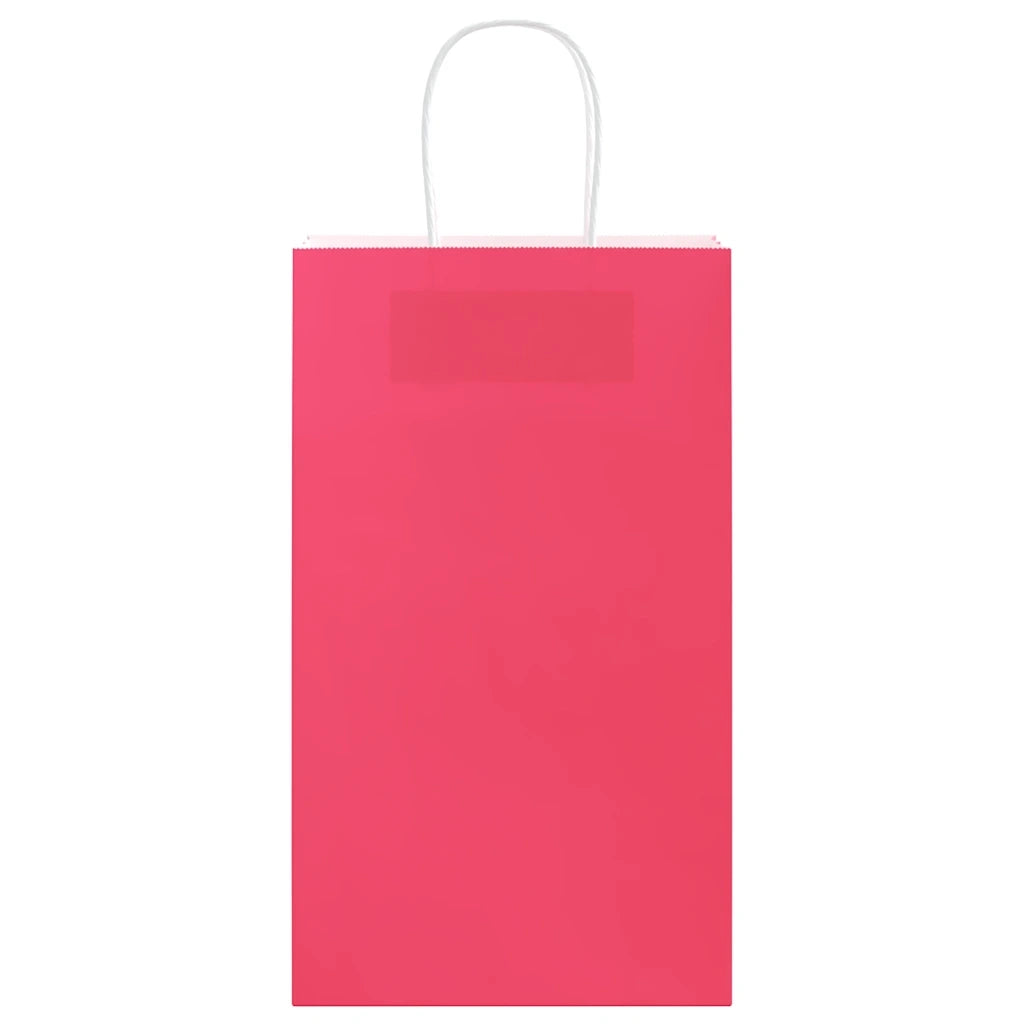 Sacchetti di Carta 250 pz con Manici Rosa 21x11x36 cm 4101673