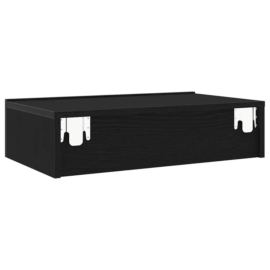 Mobile TV con luci a LED Rovere Nero 60x35x15,5 cm 862032