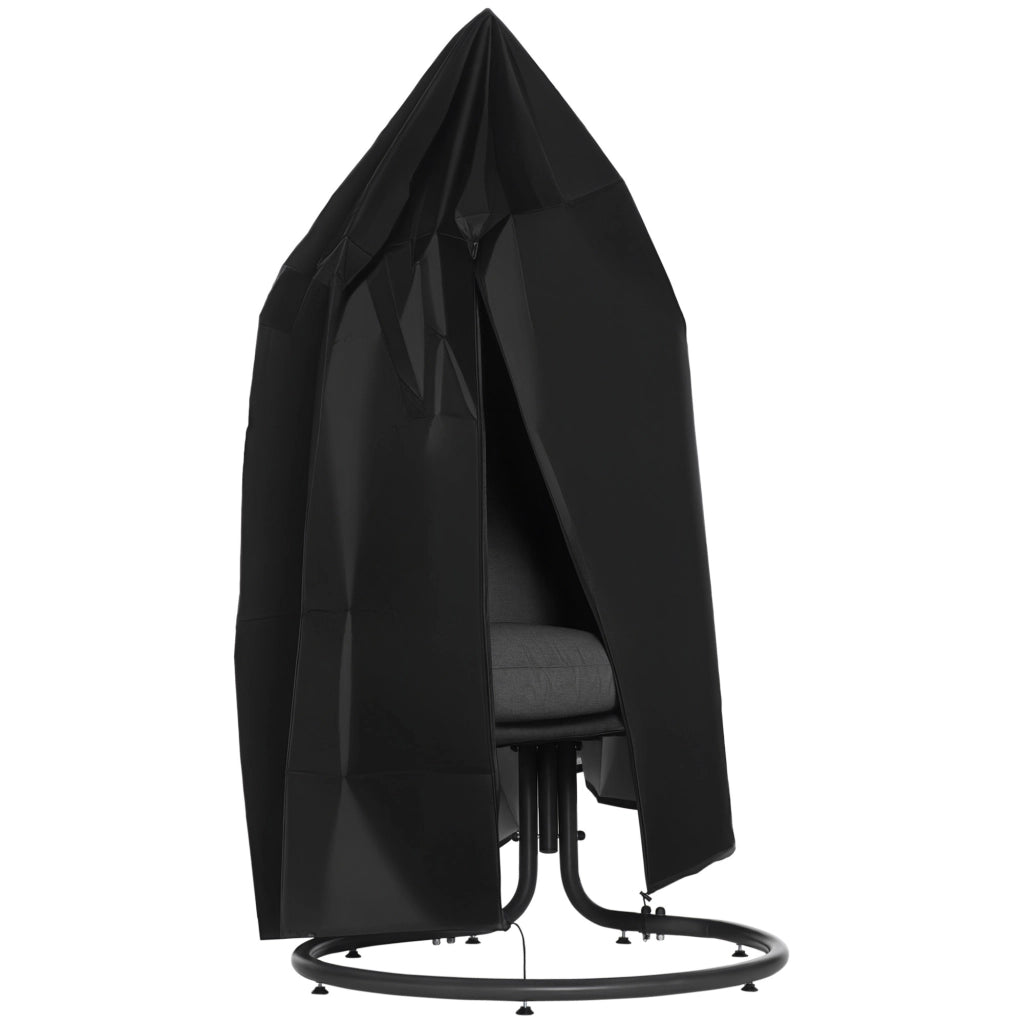 Copertura per sedia a dondolo sospesa impermeabile antivento ¨C zephmum ¨C 115x190 cm nera