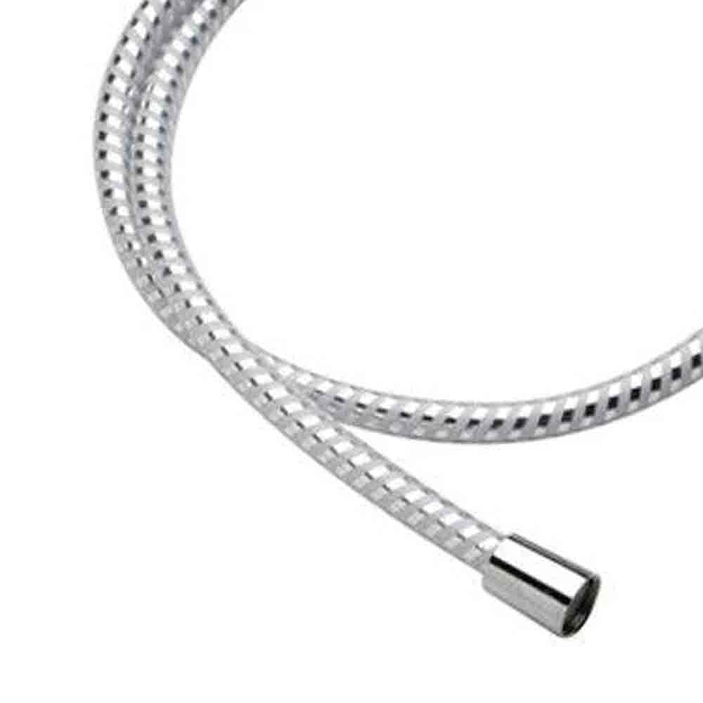 Flessibile biflex per doccia in pvc atossico, cromo-bianco 200 cm