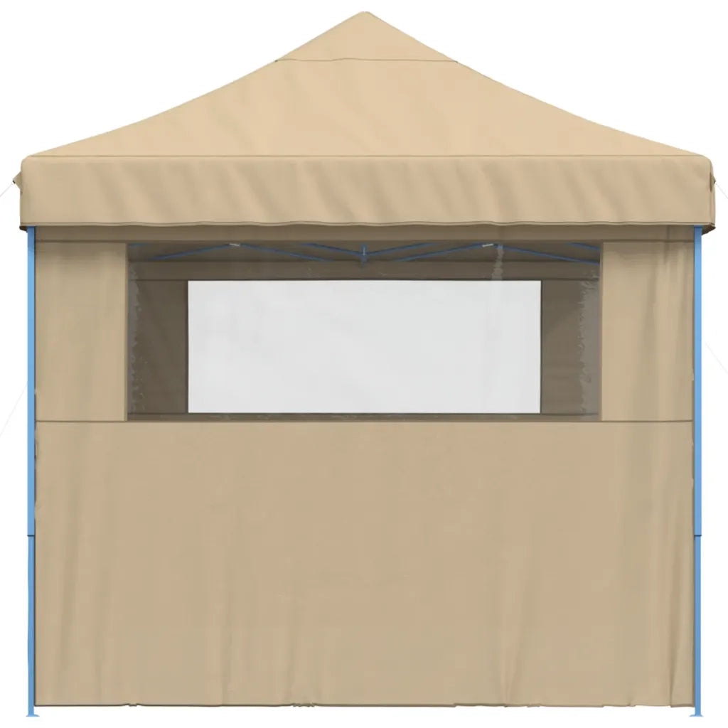 Tendone per Feste Pieghevole Pop-Up con 3 Pareti Beige