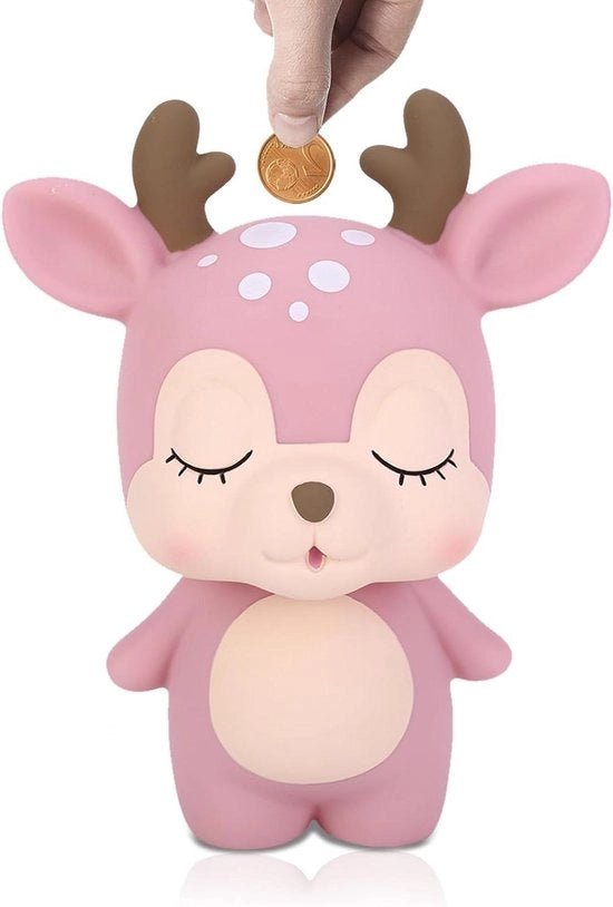Spaarpot per bambini - Spaarpot in forma di cervo - Spaarpot cartoon per bambini - Spaarpot per Natale e compleanni