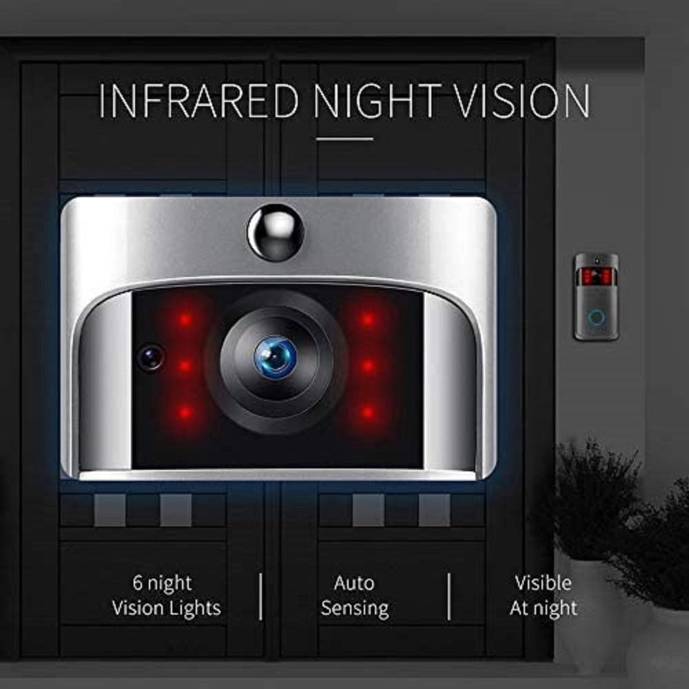 Trade Shop - Campanello Videocitofono Wifi Sicurezza Casa Allarme Porta Con Sensore Movimento -