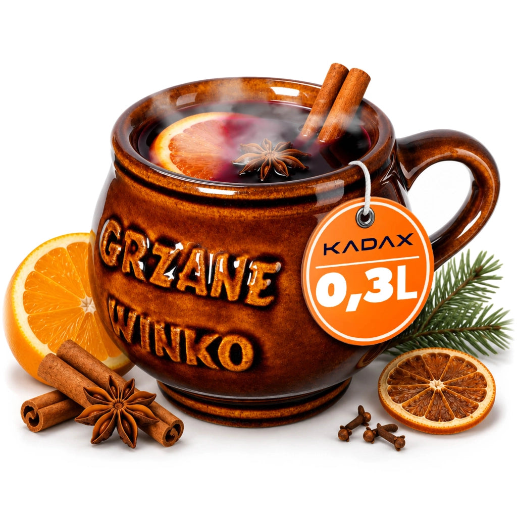 Tazza da vin brulé KADAX con manico, 300 ml, in gres.