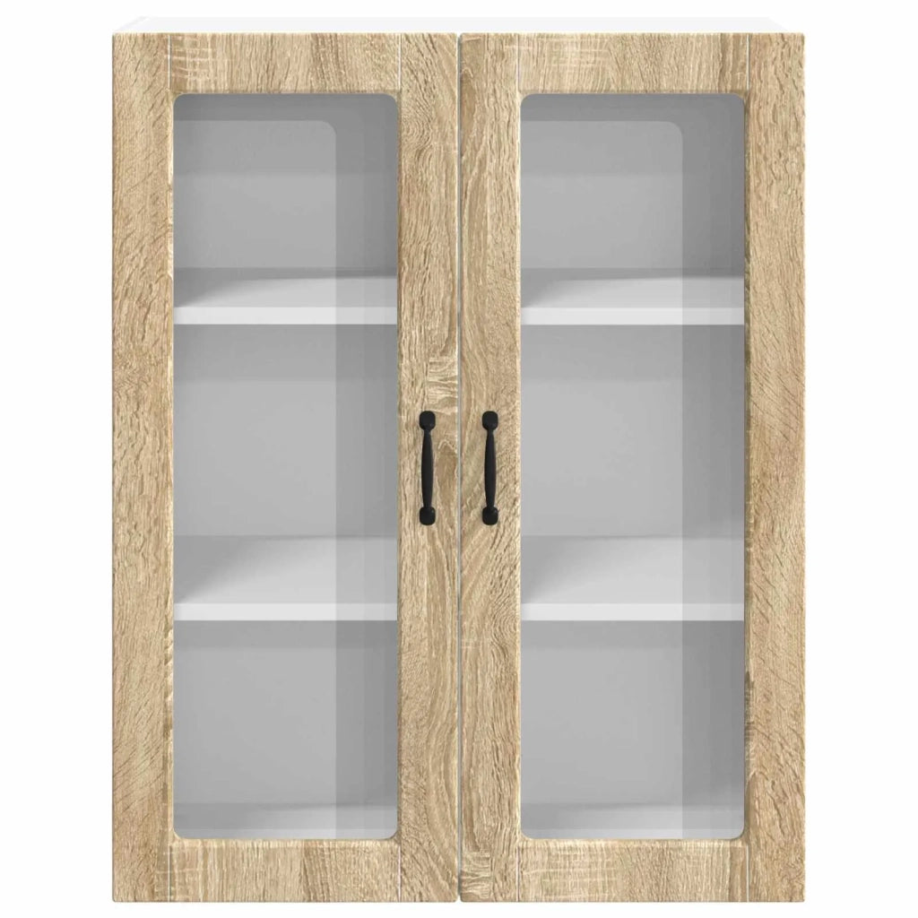 Mobile in vetro da parete LUCCA Rovere Sonoma 80 x 31 x 100 cm