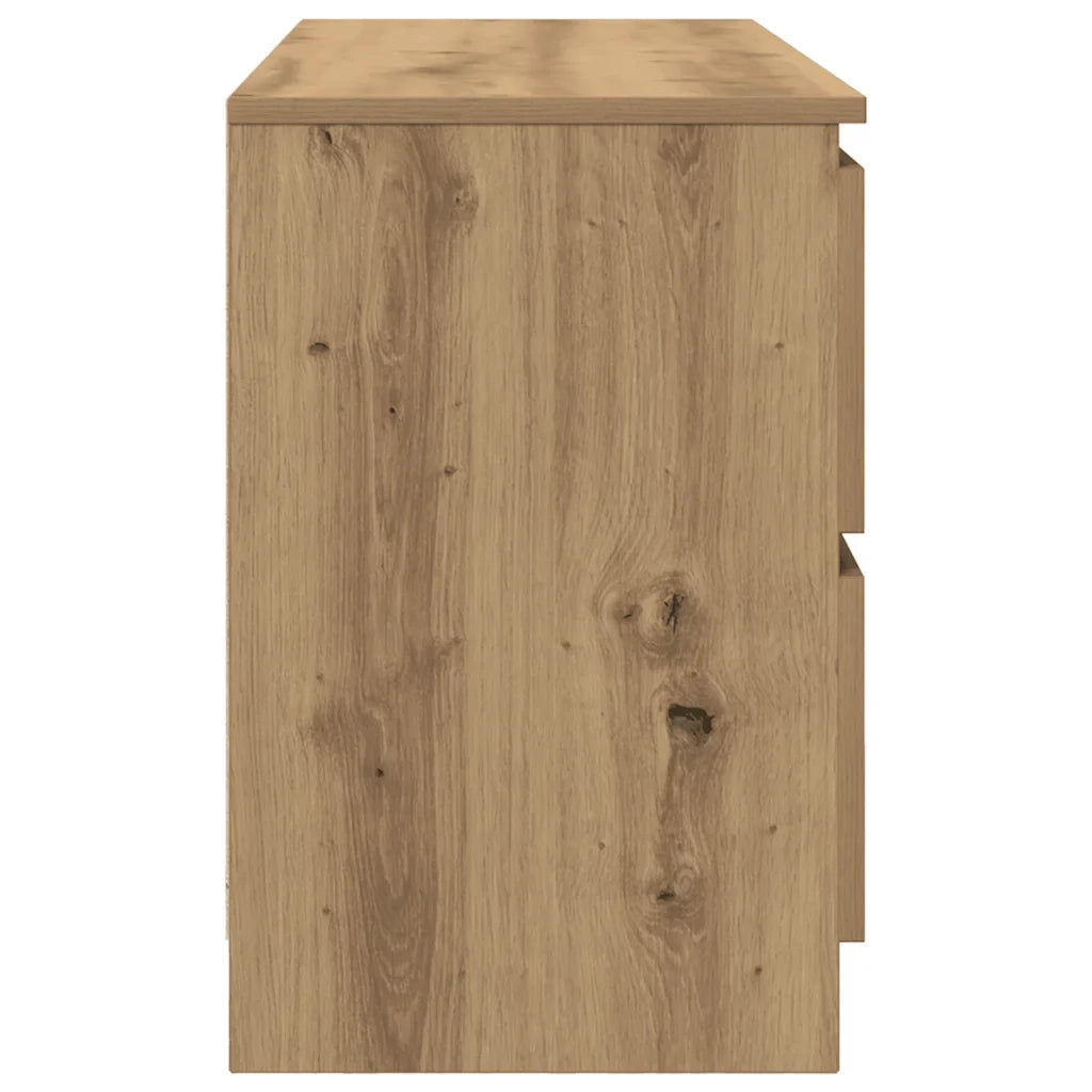 Mobile porta TV con cassetti ampio spazio contenitivo 100 x 35 x 54 cm stile moderno legno di rovere ingegnerizzato realizzato artigianalmente 02_0051751