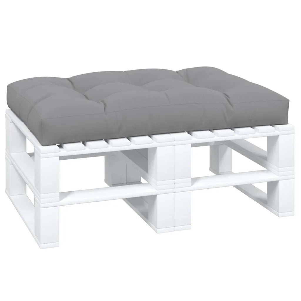 Cuscino per Pallet 120 x 80 x 12 cm Grigio in Tessuto 41511