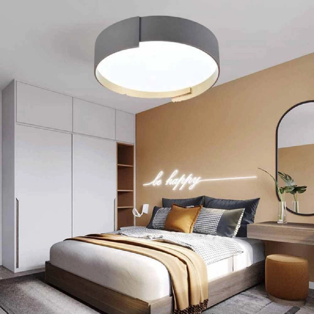 Trade Shop - Plafoniera Led Grigio 46 W Moderno Soffitto Rotonda Luce 4000k 3000k 6500k C49-g -