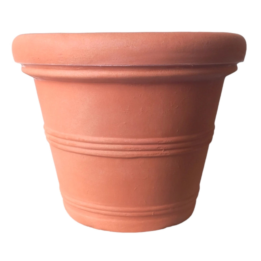 Cheonda - Garden Italia Vaso Campana Doppio Bordo Ø63 cm in Resina – Made in Italy, Resistente al Gelo e Antiurto Colore: IMPRUNETA
