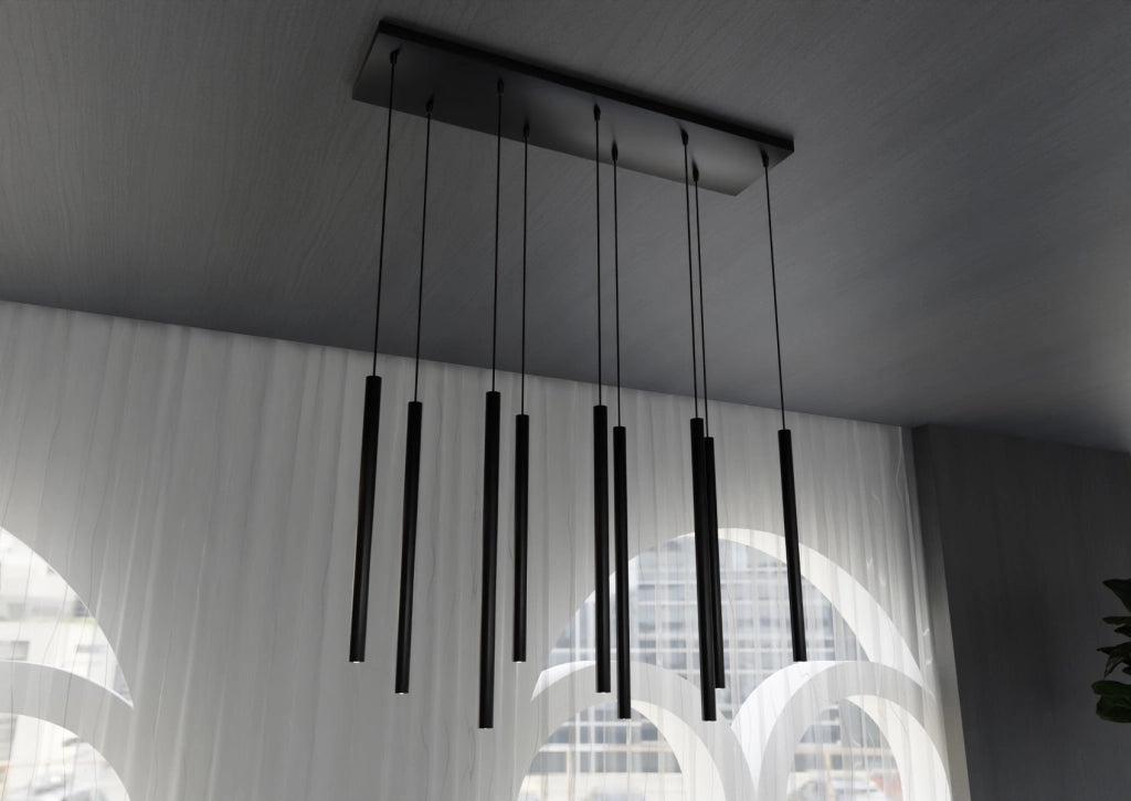 Lampadario Emibig Selter 552/9 nero metallo 9xG9 IP20